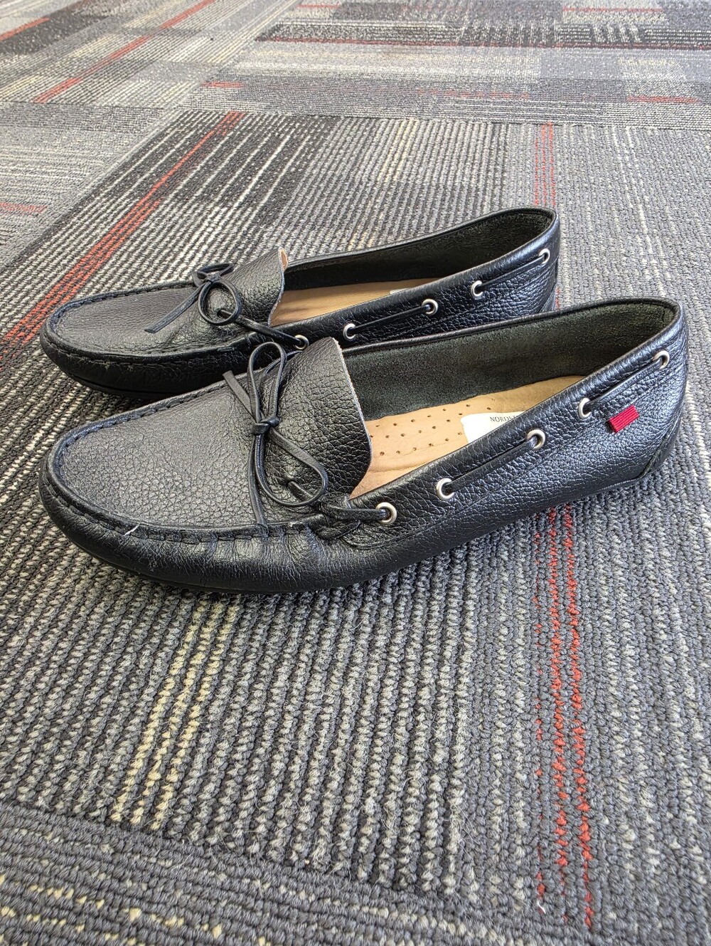 Marc Joseph New York Black Leather Driving Loafers Moccasins Size 8